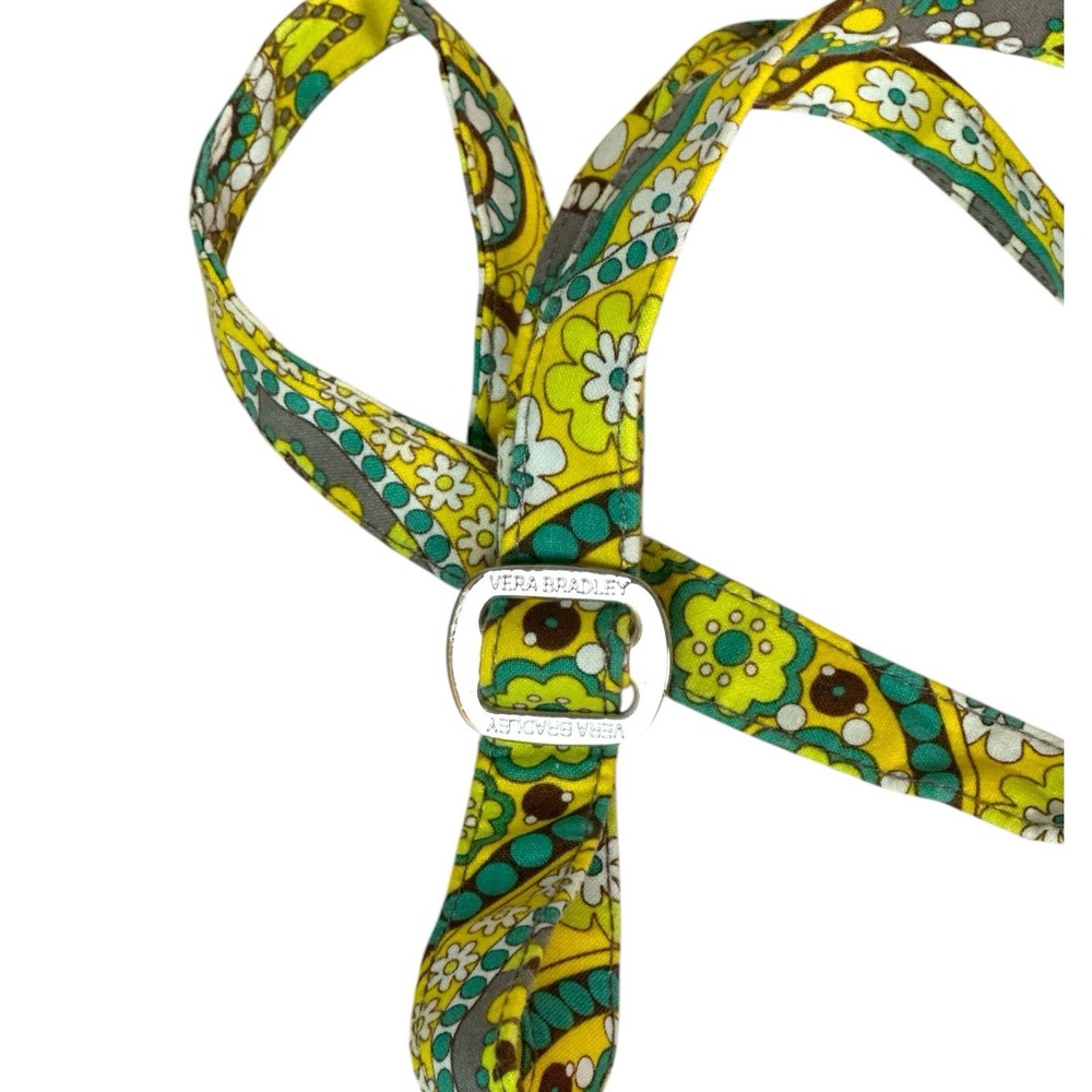 Vera Bradley Lizzy Crossbody Bag Purse Lemon Parfait Retired Paisley Floral - Picture 4 of 12